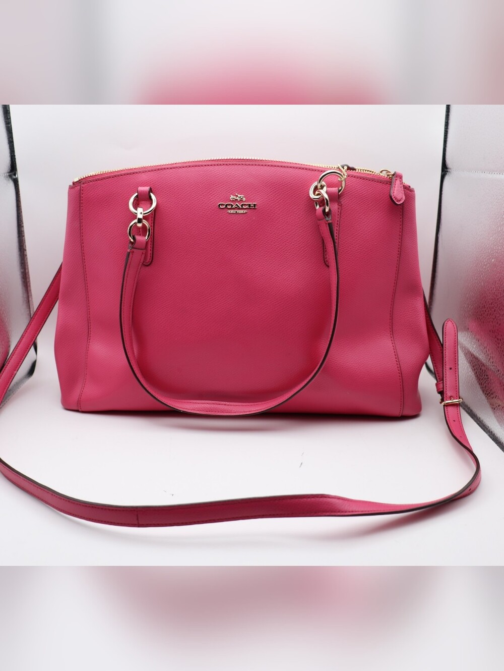 COACH - Pink Satchel Shoulder or Crossbody Multiple Compartments